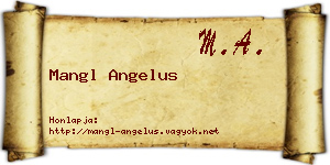 Mangl Angelus névjegykártya